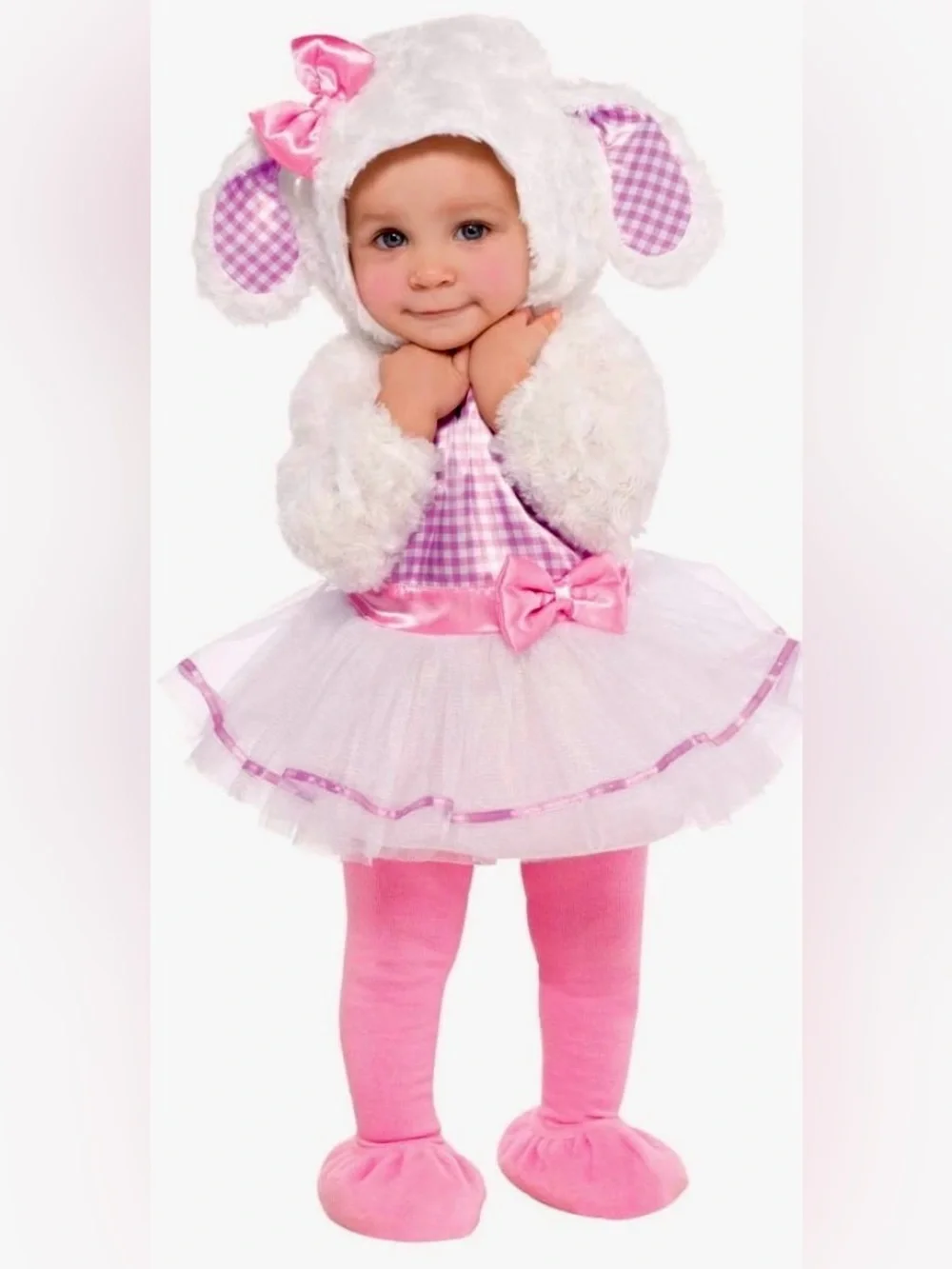 Pink & White Little Lamb 5pc.Baby Costume Premium Quality Cozy 18-24Months~NEW